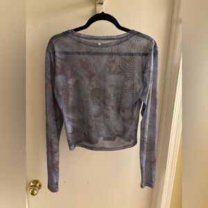 Fabletics Blue and Brown Long Sleeve Top